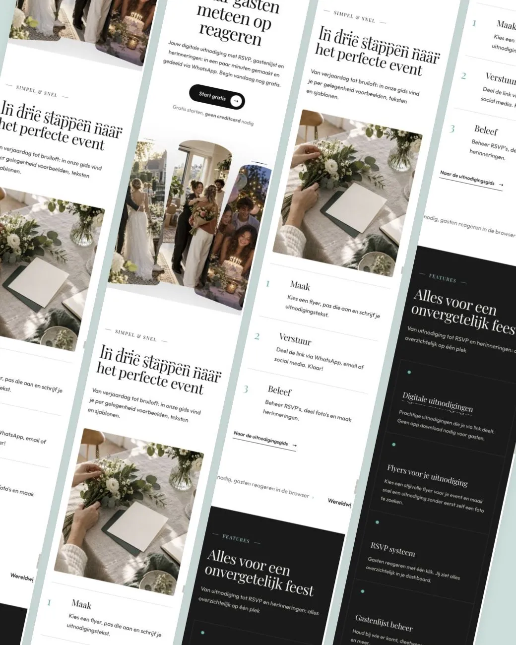 Schuine mobiele screenshots van Invitedd