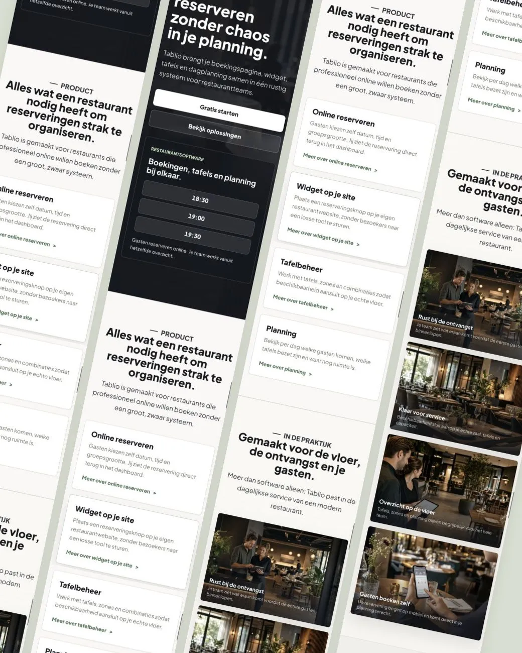 Schuine mobiele screenshots van Tablio
